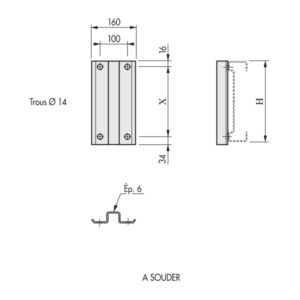 échantignole pour plancher bâtiment