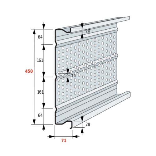 PLATEAU INOX PERFORÉ - 28X18X1,9CM