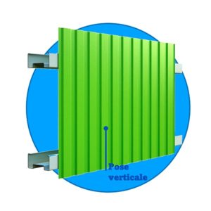 Bardage en acier vert sur mesure