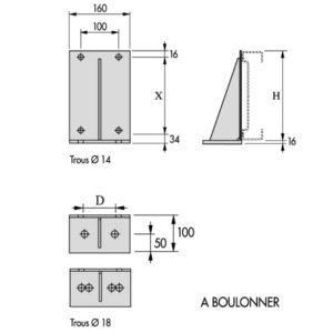 échantignole à boulonner